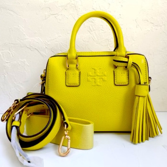 Tory Burch Thea Mini Web Satchel in Calendula